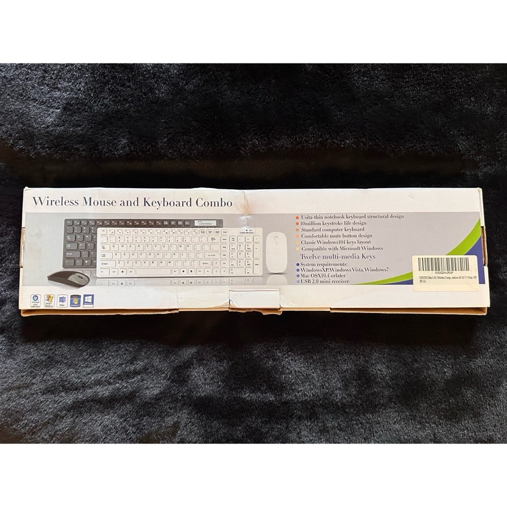 2.4G Slim Wireless Keyboard and Mouse Combo Set White NEW. - Picture 4 of 7